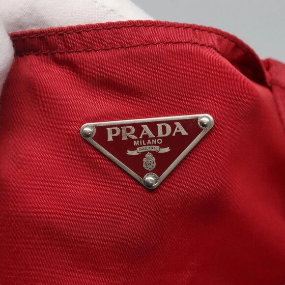 PRADA Tote Bag Nylon Red Auth ep8067 - Picture 11 of 16